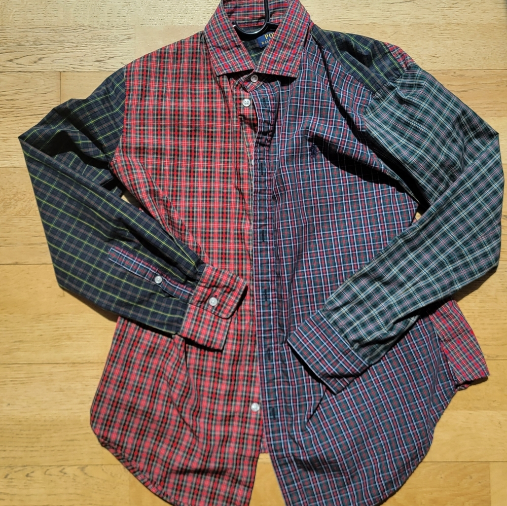 Mixed Plaid Button Up - Picture 2 of 2